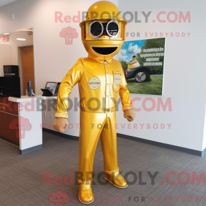 Maskottchenfigur eines Gold...