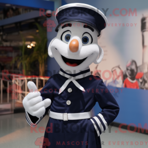 Mascot character of a Navy...