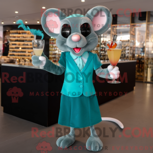 Postava maskota Teal Mouse...