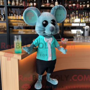 Postava maskota Teal Mouse...