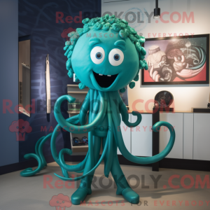 Mascot character of a Teal...