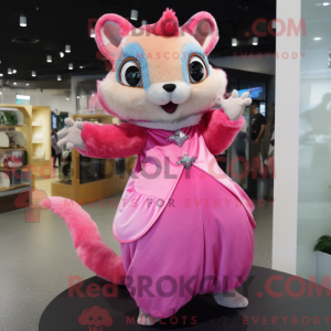 Mascot character of a Pink...