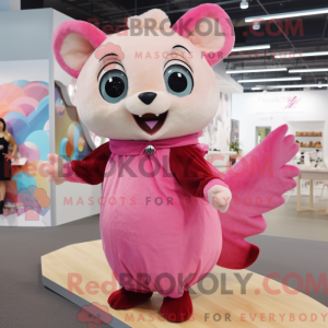 Mascot character of a Pink...