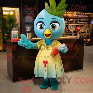 Mascot character of a Teal...