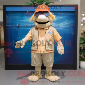 Mascot character of a Beige...