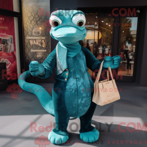 Postava maskota Teal Snake...