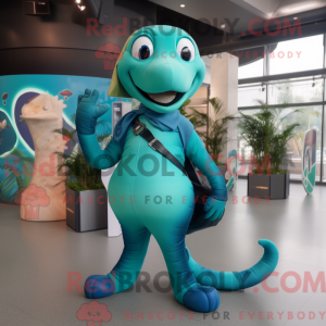 Postava maskota Teal Snake...