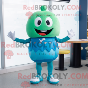 Mascot character of a Cyan...