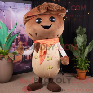 Mascot character of a Brown...