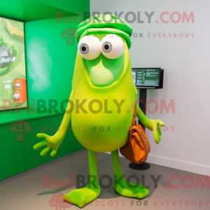 Postava maskota Lime Green...