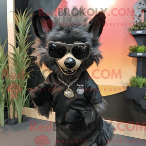 Maskottchen einer schwarzen...