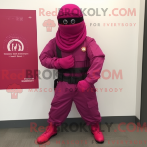 Maskottchen eines Magenta...