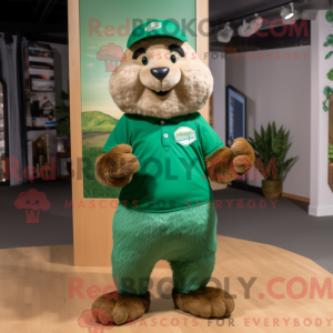 Mascot character of a Green...