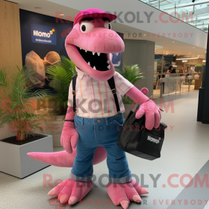 Mascot character of a Pink...