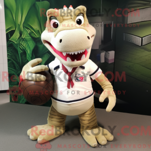 Mascot character of a Beige...