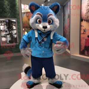 Maskottchen eines blauen...