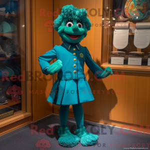 Mascot character of a Teal...