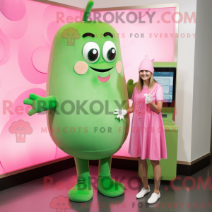 Mascot character of a Pink...