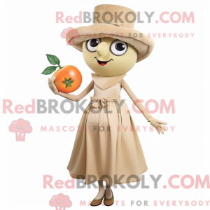 Mascot character of a Beige...