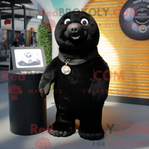 Mascot character of a Black...