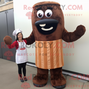 Mascot character of a Brown...