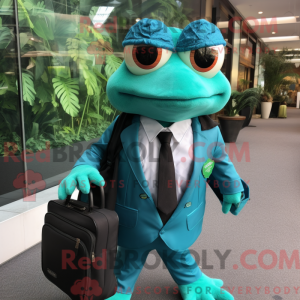 Mascot character of a Teal...