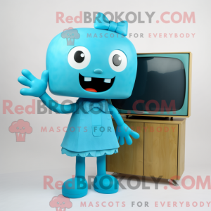 Mascot character of a Cyan...