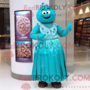 Mascot character of a Teal...