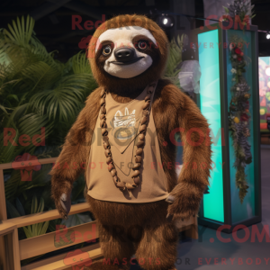Mascot character of a Brown...