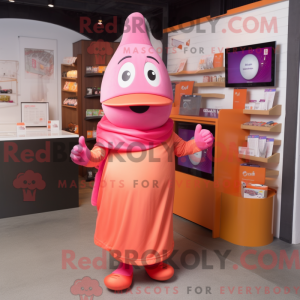 Mascot character of a Pink...