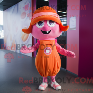 Mascot character of a Pink...