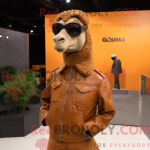 Mascot character of a Brown...