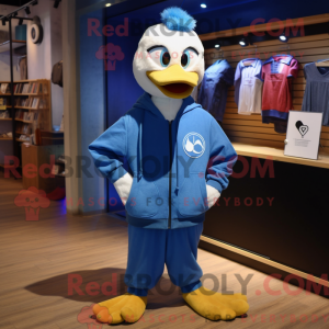 Mascot character of a Blue...