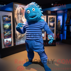 Mascot character of a Blue...
