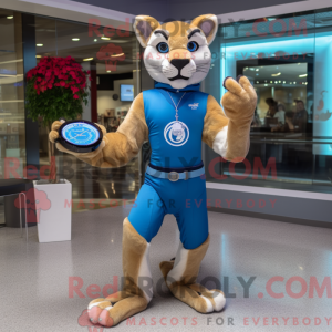 Mascot character of a Blue...