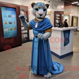Mascot character of a Blue...