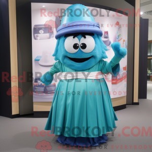Mascot character of a Cyan...