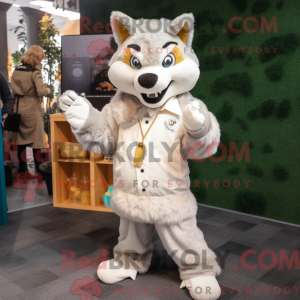 Mascot character of a Beige...