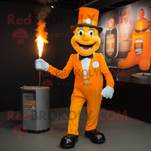 Orange Fire Eater mascotte...