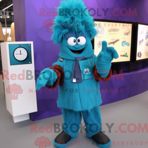 Mascot character of a Cyan...