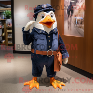 Mascot character of a Navy...