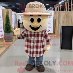 Maskotkarakter af et beige...