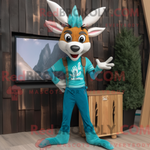 Mascot character of a Teal...