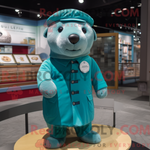 Mascot character of a Teal...