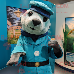 Mascot character of a Teal...