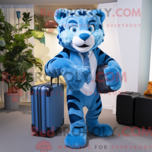 Mascot character of a Blue...