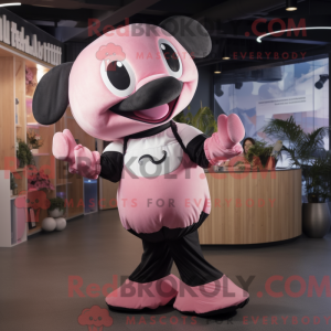 Mascot character of a Pink...