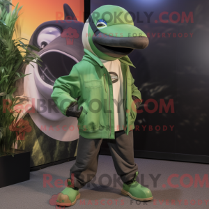 Mascot character of a Green...