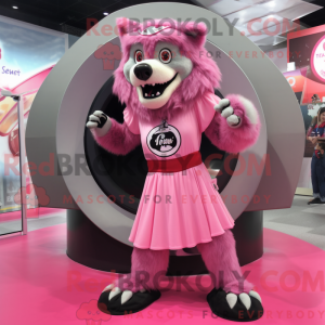 Mascot character of a Pink...