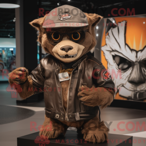 Mascot character of a Brown...